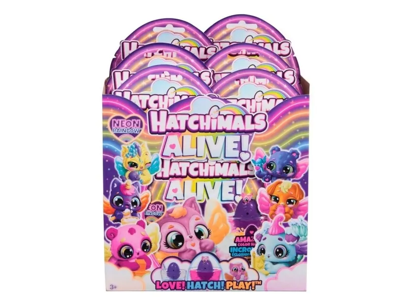 Hatchimals Alive Neon Rainbow, 1-pakke (ass.)