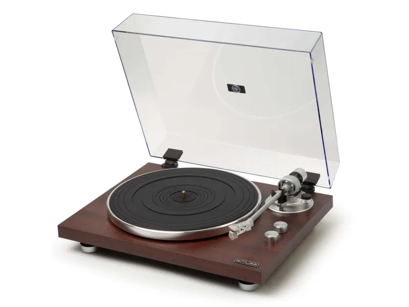 Muse MT-109 BTO, Semi-automatisk, Valnøtt, Aluminium, 33,45 RPM, Rotasjon, J-formet tonearm