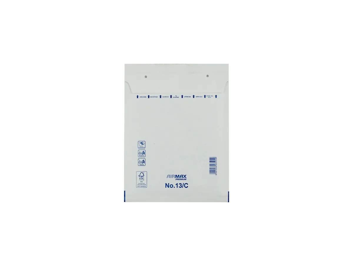 Bobbelkuvert Airmax 13/C W3 170x225 Hvid 100stk