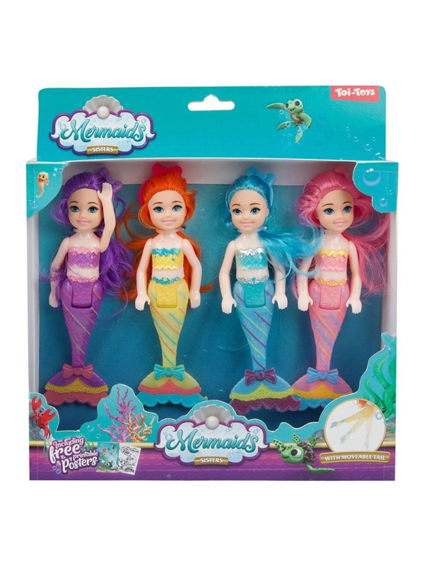 Toi-Toys Mermaids Mermaid Doll Sisters 4pcs.
