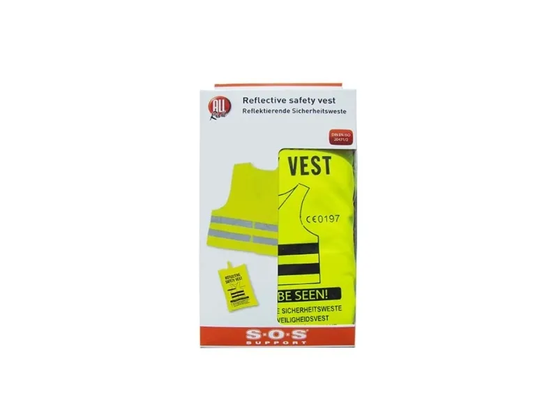 Allride SOS Support, Sikkerhedsvest gul, reflekterende,