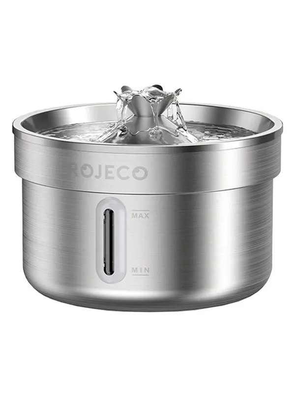 Rojeco Stainless Steel Pet Fountain 2L