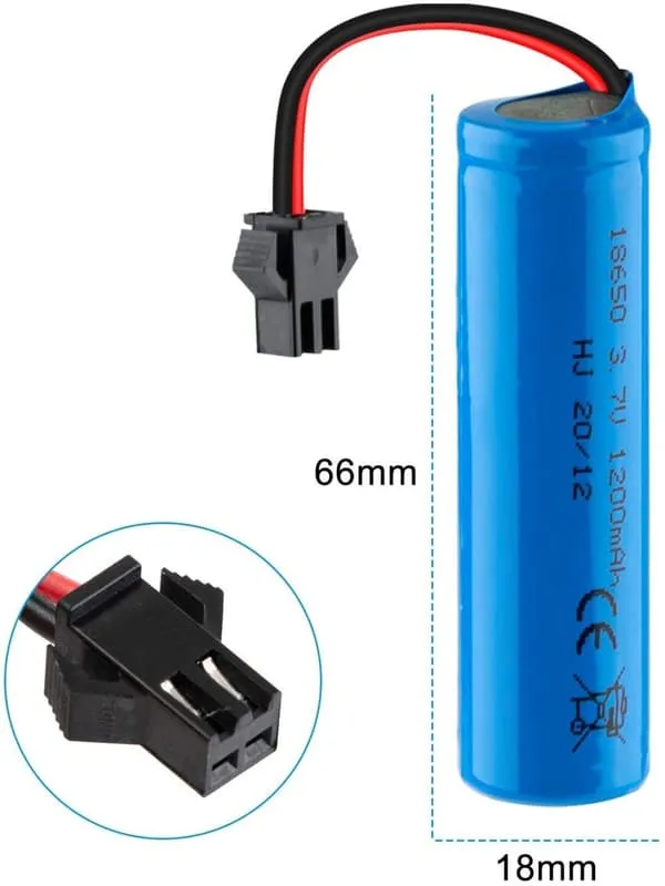 1 stk 3.7V 1200mAh 1S Lipo Tilbehør til Fjernstyrte Leker Batteri med SM Plug Connector
