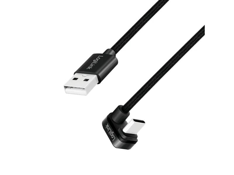 LogiLink CU0195, 3 m, USB A, USB C, USB 2.0, 0,48 Gbit/s, Sort