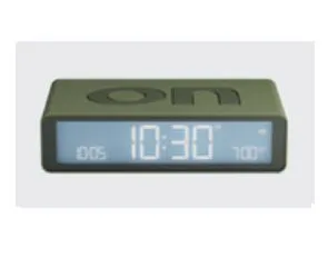 LEXON Flip Classic, Digital vekkerklokke, Rektangel, Khaki, LCD, Batteri, 5 V