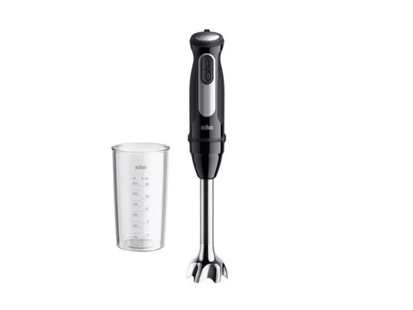 Braun MultiQuick 5 Pro, Stav Mikser, 0,6 l, 1,2 m, 1000 W, Svart, Sølv