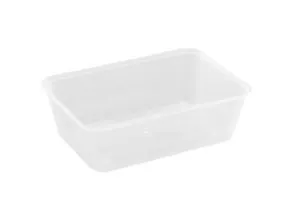 Bakke 750 ml 175 x 120 x 52 mm nudelbakke til mikroovn PP klar,50 stk/ps - (50 stk.)