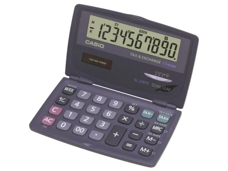 Casio SL-210TE - Lommekalkulator - 10 sifre - batteri, solpanel