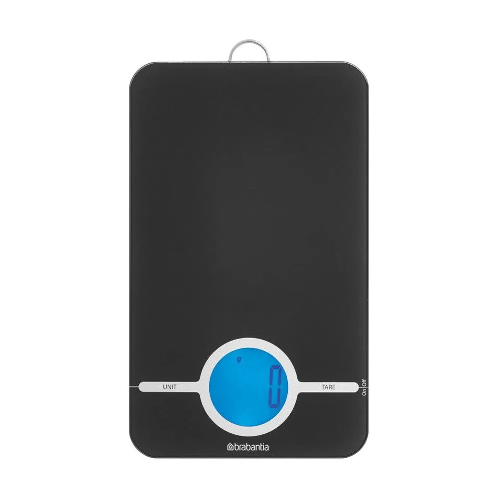 Brabantia Tasty+, Elektronisk kjøkkenvekt, 5 kg, 1 g, Sort, Glass, Plast, Glass