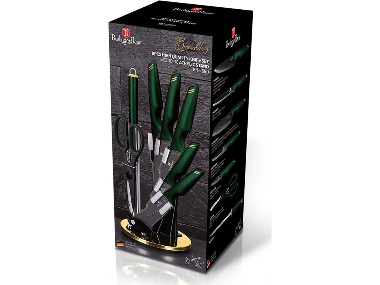 Berlinger Haus SETT med kniver Berlinger Haus BH-2690 med stativ
