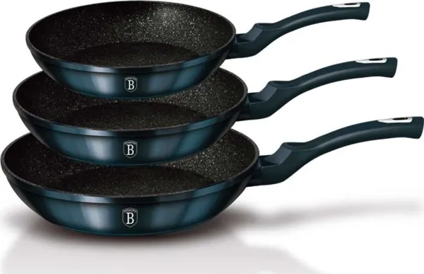 Stekepannesett Berlinger Haus Metallic Line Aquamarine Edition 20/24/28 cm