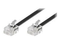 Goobay 50317, 3 m, RJ-11, RJ-11, Sort, Hankjønn, Hankjønn