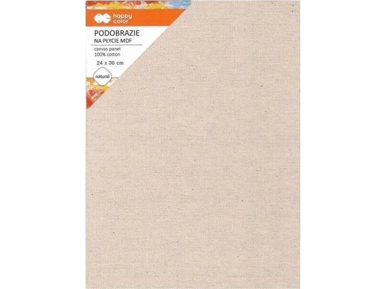Happy Color Cotton canvas 24x30, impregnert natur, MDF 4mm, Happy Color