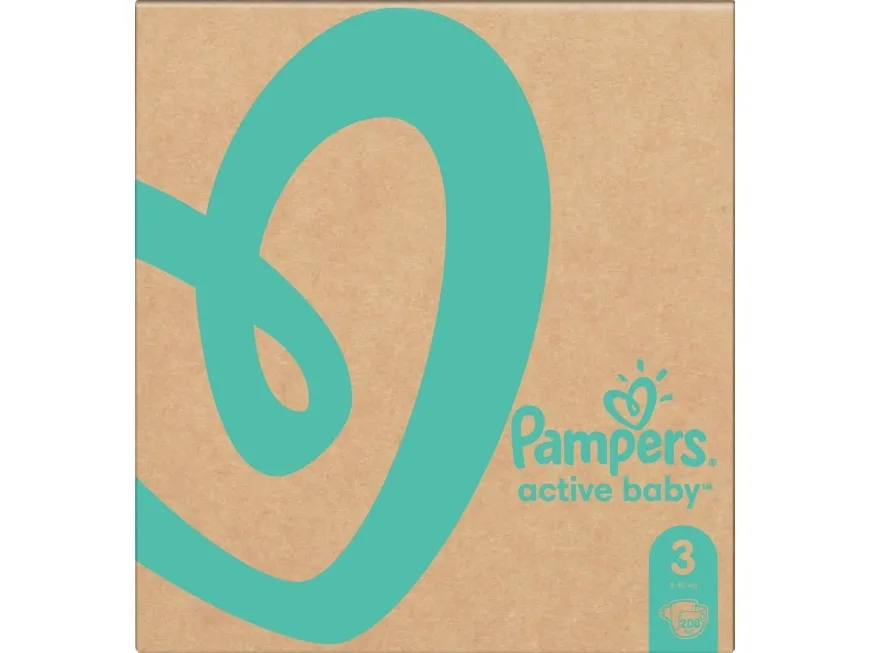 Bleier Pampers Active Baby str 3, 6-10kg, 208 stk.