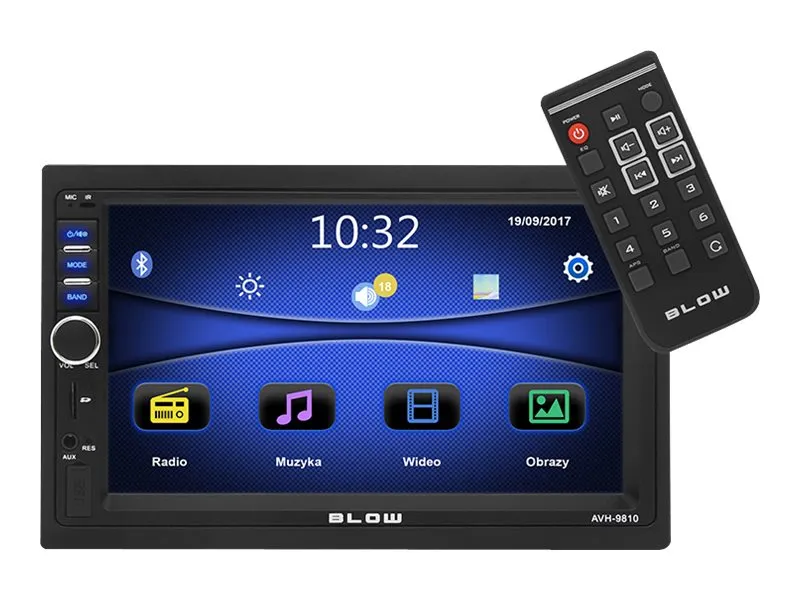 Blow AVH-9810 Bilradio - MP5 - 2 DIN - LCD 7 - Berøringsskjerm / Touch - FM & AM Radio - Bluetooth, AUX. USB - 4 x 50W