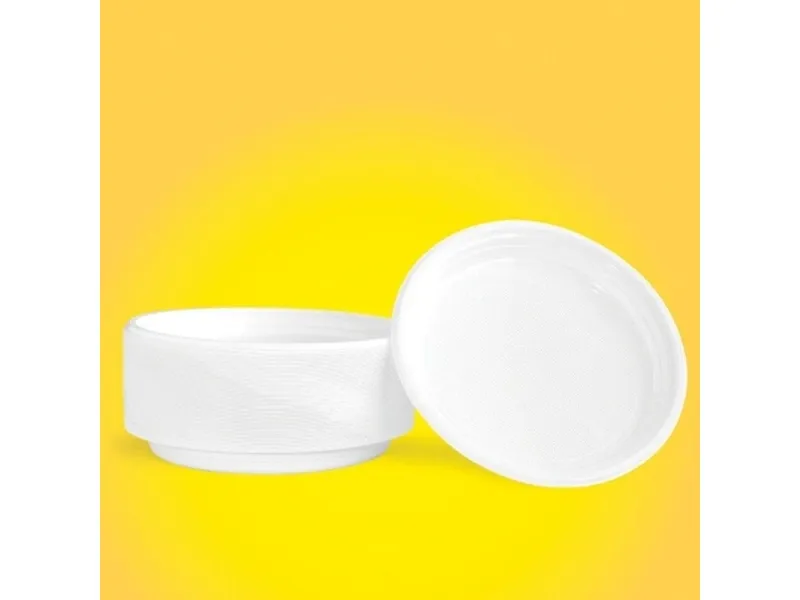Office Products plasttallerken 22 cm, 100 stk., hvit