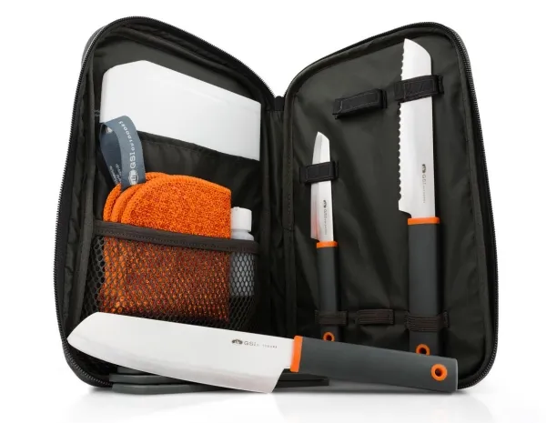 GSI Outdoors Santoku Set, Santoku-kniv, 15,2 cm, Rustfritt stål, 7 stykker