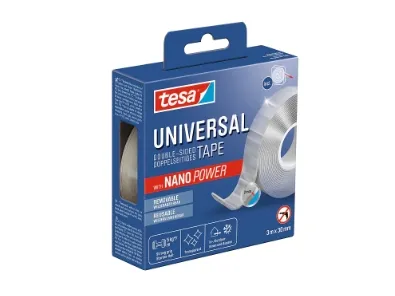 TESA 55810-00000-00, Monterings tape, Gjennomsiktig, 3 m, Innendørs, 30 mm