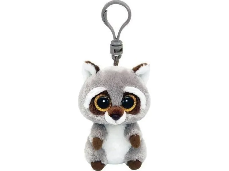 TY Beanie Boos klips OAKIE grå vaskebjørn 8,5 cm 35252