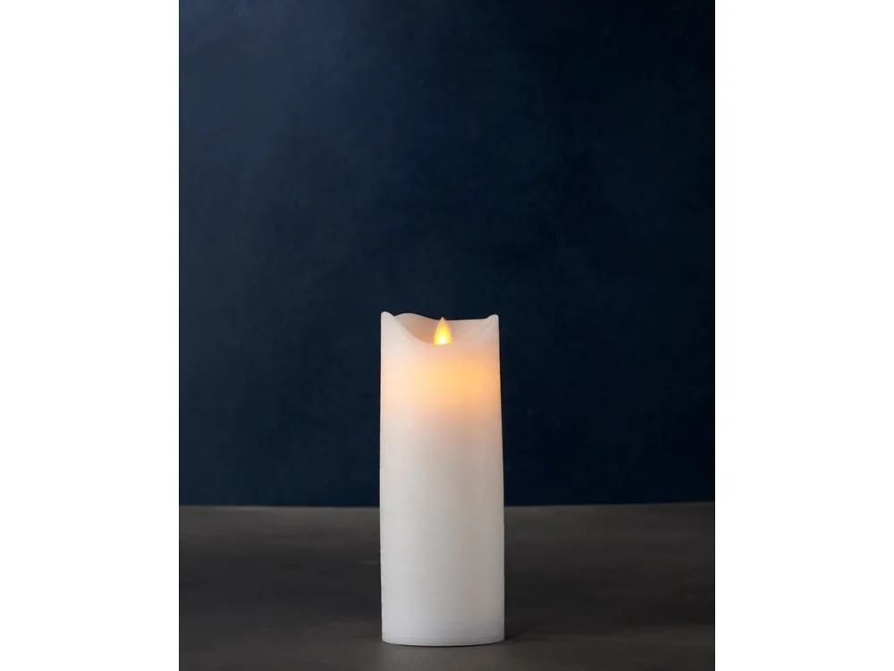Sirius Sara Exclusive LED-vokslys hvit Ø 7,5 - H 20 cm