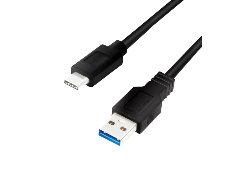 LogiLink CU0168, 1 m, USB A, USB C, USB 3.2 Gen 1 (3.1 Gen 1), 5 Gbit/s, Sort