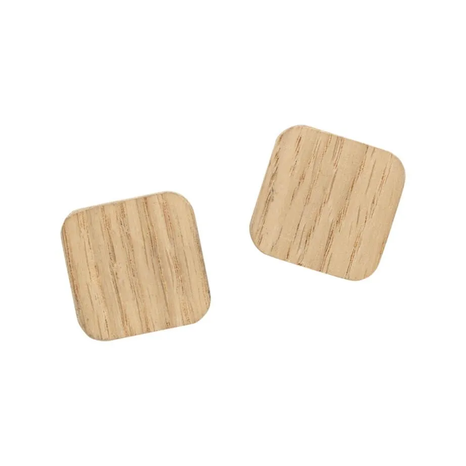 Super Stærke Magneter' i egefiner 2,5 x 2,5 cm - (2 stk.)