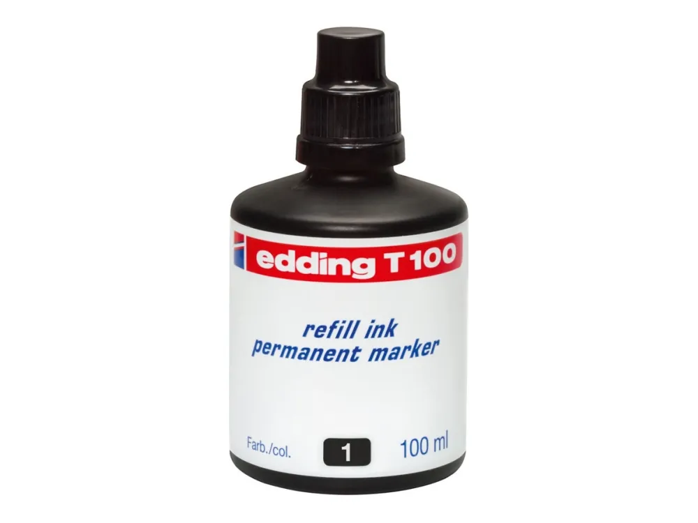 edding T 100 - Blekk - permanent - svart - 100 ml