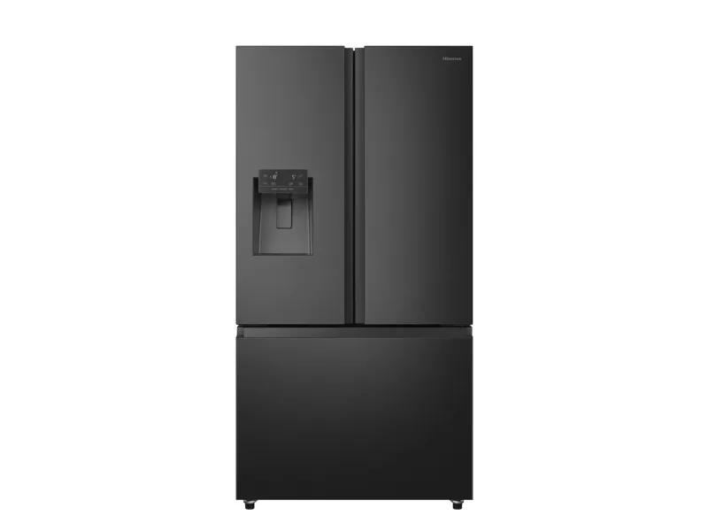 Hisense RF793N4SAFE, Frittstående, Fransk Dør, Svart, 3 dører, Berøringskontroll, LED