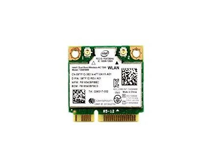 Intel Dual Band Wireless-AC 7260 - Nettverksadapter - PCIe Half Mini Card - Bluetooth 4.0, Wi-Fi 5 - for Latitude E5440, E5540, E6440, E6540, E7240, E7440  Precision M2800, M4800, M6800