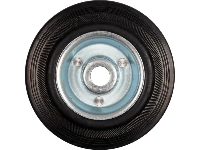 Vorel kulelagerhjul med svart gummi 100 mm 87452