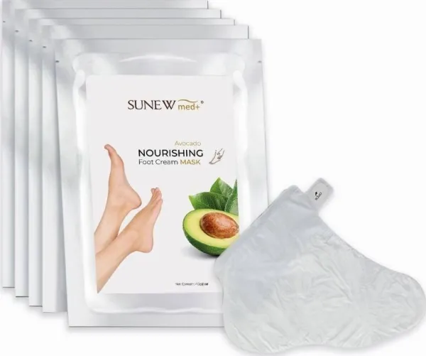 Sunewmed Nourishing Foot Cream Mask Regenerating Foot Mask In The Form Of Socks Avocado
