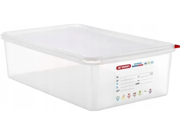 Beholder Araven lufttæt L53xB32.5xH15cm 1/1GN 20.5ltr polypropylen låg klar,stk