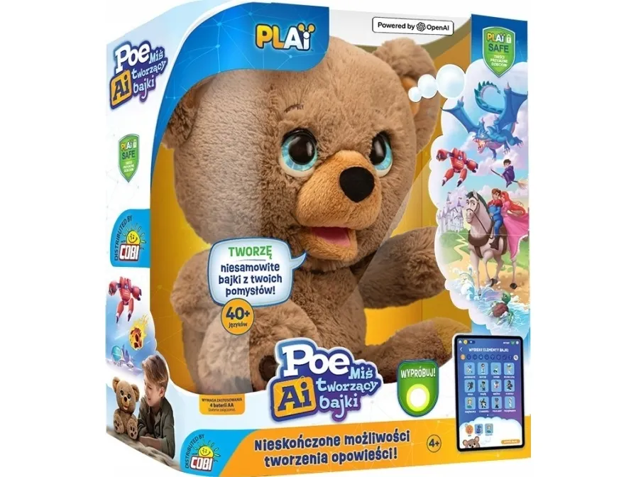 Cobi interaktiv maskot Poe AI - hva? lager eventyr