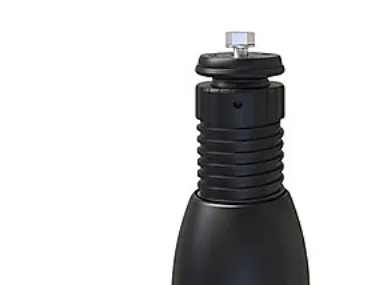 1000R High, Sort - 1 sæt, 4 stk justerbare plastfødder, 123-176 mm, 0-15 grader