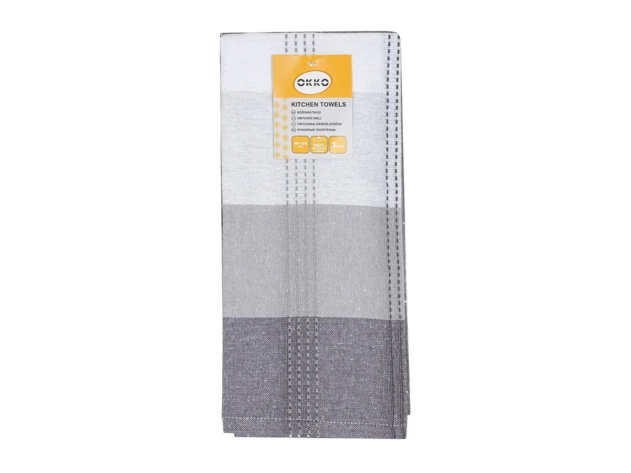 Okko kjøkkenhåndklestett Pmm/Kt11r 40x60 cm 3 deler