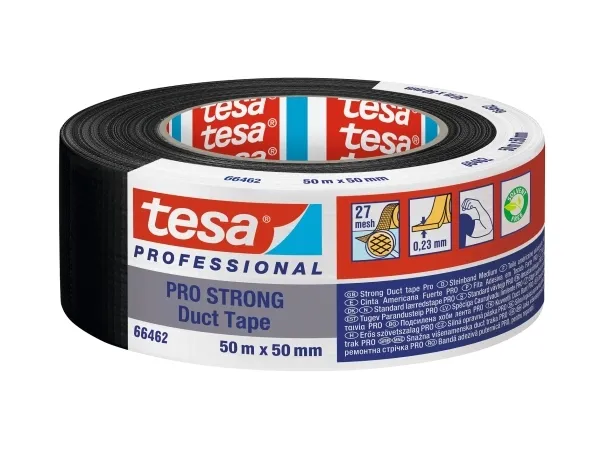 TESA 66462-00004-00, Sort, Reparering, Polyethylen, Polyfabric, Keramik gjenstander, Glass, Metall, PVC, Tre, Ru, Smooth (glatt), Slitebestandig, Fuktbestandig