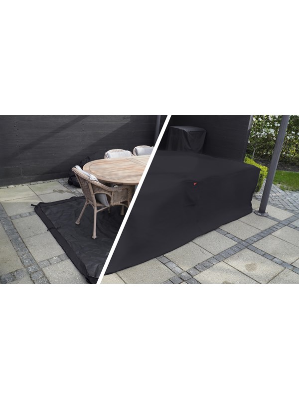 Home>it Garden-trekk til hagemøbler, L235xB180xH95 cm, svart