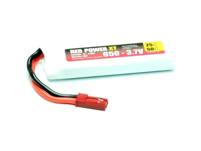 Red Power modellbatteripakke (LiPo) 3,7 V 600 mAh celler: 1 25 C softcase JST, BEC