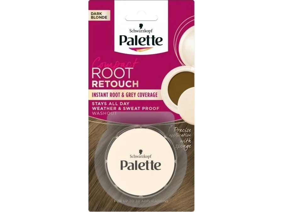PALETTE_Compact Root Retouch kompakt, midlertidig dekking av røtter Dark Blonde 3 g