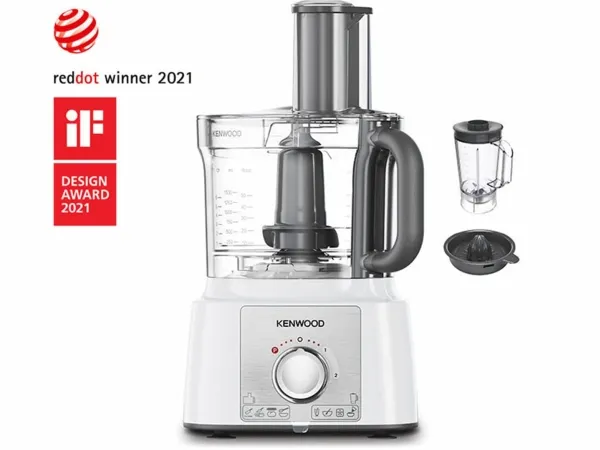 Kenwood MultiPro Express, 3 l, Rustfritt stål, Hvit, Rotasjon, 1,5 l, 1,5 l, 2 disker