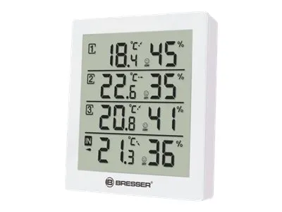 Bresser Temeo Hygro Quadro - Termohygrometer - digital - hvit
