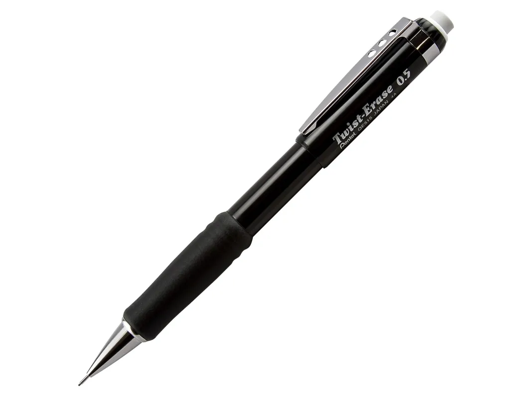 Stiftblyant Pentel Twist Erase QE515 0,5 mm sort