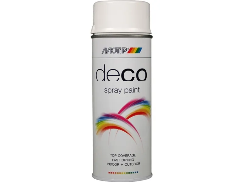Motip deco Ral 9016 traffic hvid 400ml.