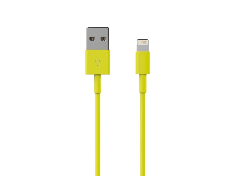 Sinox SOE02801, 1 m, Lightning, USB A, Hankjønn, Hankjønn, Gult