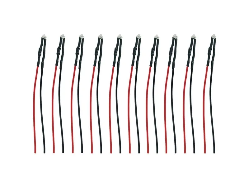 TAMS Elektronik 81-50262-10-C LED med tilkoblingsledninger varm hvit 10 stk