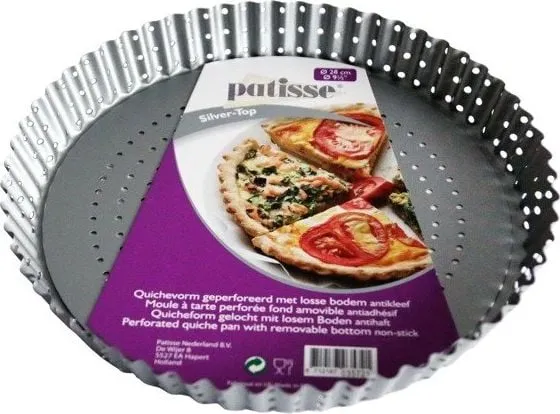Patisse perforert paiform med avtagbar bunn 28 cm Silver Top universal