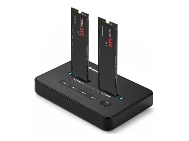 Qoltec M.2 NVMe SSD-dokkingstasjon | PCIe | USB-C | 20Gb/s | DUAL 2 x 8 TB | offline kloning