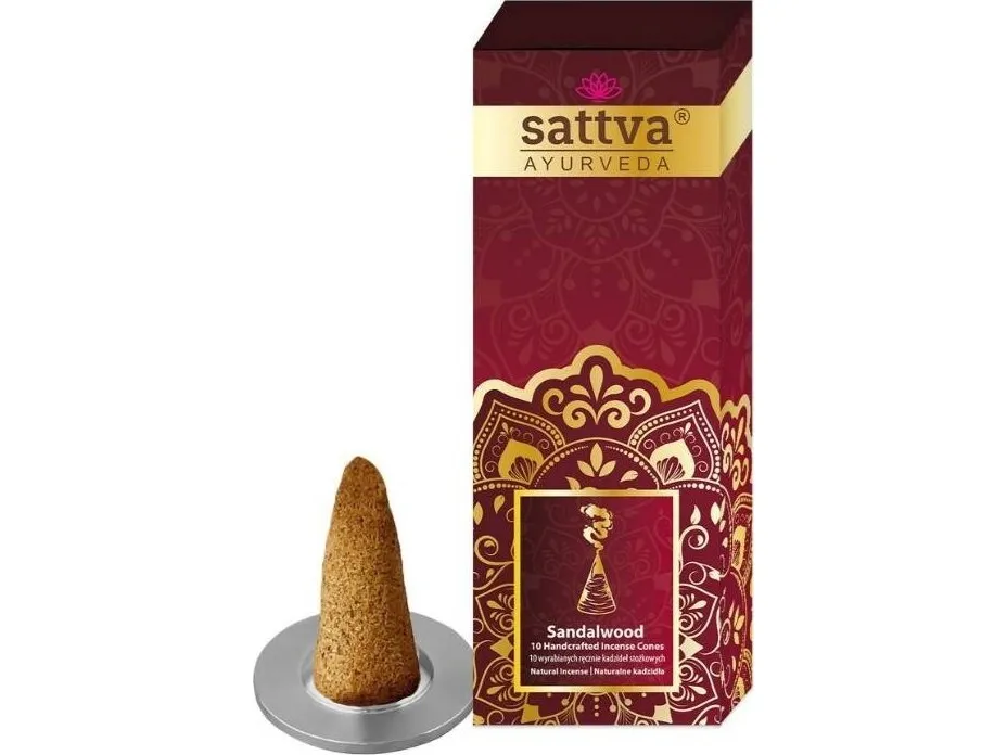 Sattva røkelsesstaver/koner Sandalwood 10 stk