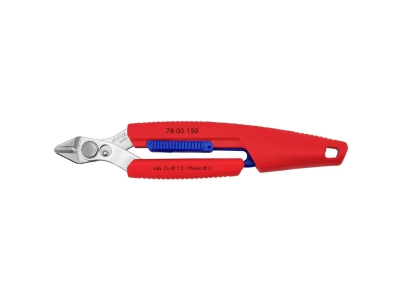 Knipex 78 03 150 elektronikk og finmekanikk tang med nøkkelinnstilling trykkjustering fininnstilling plastbelagt 150 mm
