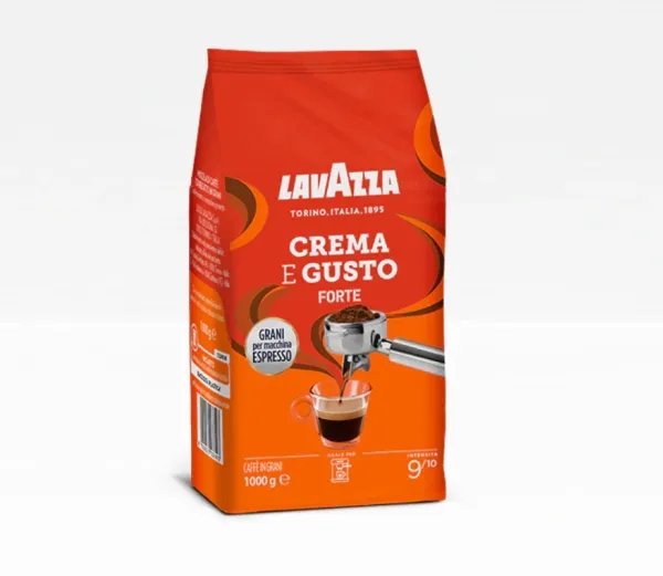 Lavazza Crema e Gusto Forte, 1 kg, Espresso, Middels brent, 9/10, Arabica, Robusta, Italia